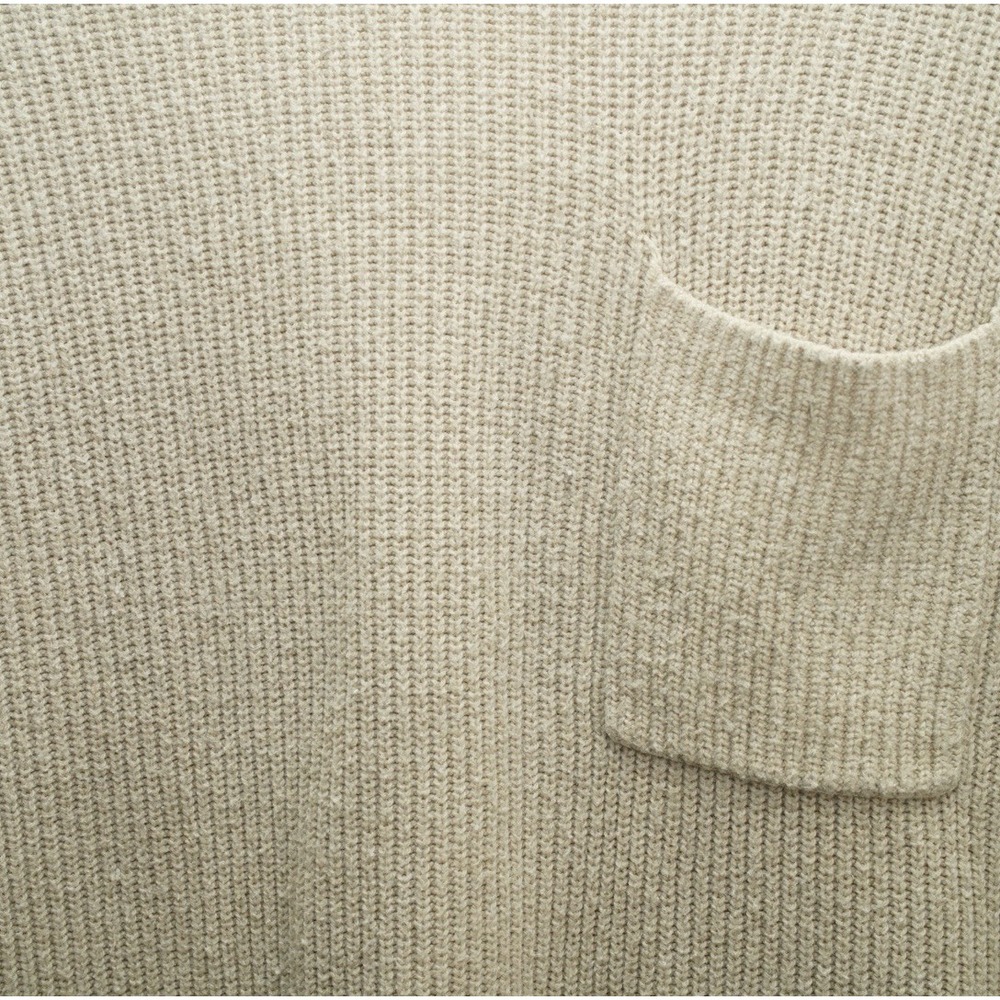 Madewell Women's Sweater Size Large Thompson Pocket Knit Pullover Cream White - Picture 5 of 8